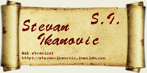 Stevan Ikanović vizit kartica